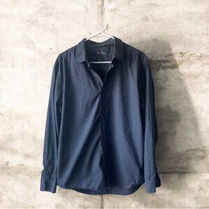 Anko Stylish Navy Patterned Men's Button-Down Shirt